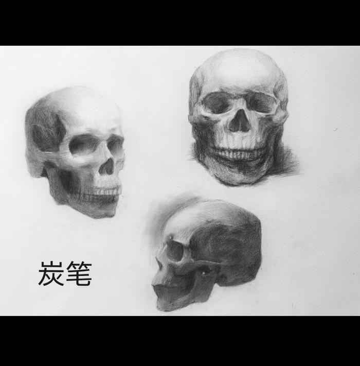 OMG素描骷髅头插画图片壁纸