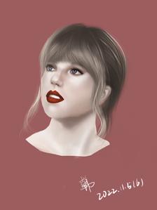 厚涂 写实 Taylor Swift插画图片壁纸
