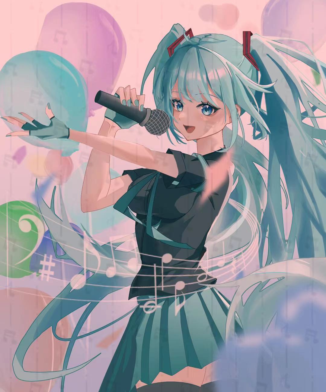 同人，插画，miku