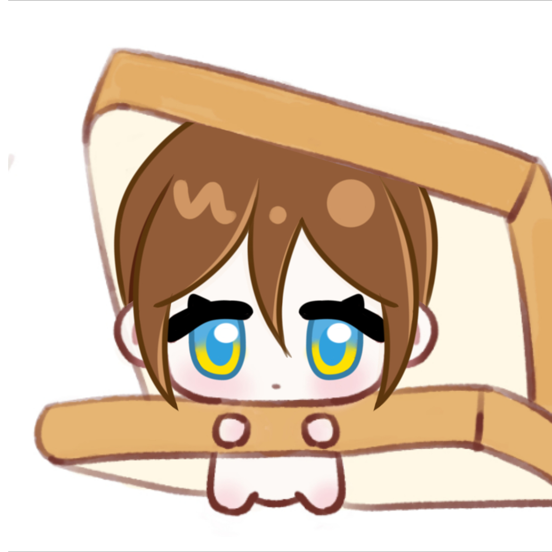 吐司夹心小人插画图片壁纸