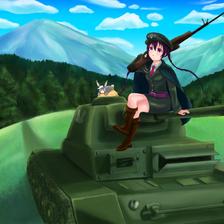 Rize Und Panzer插画图片壁纸