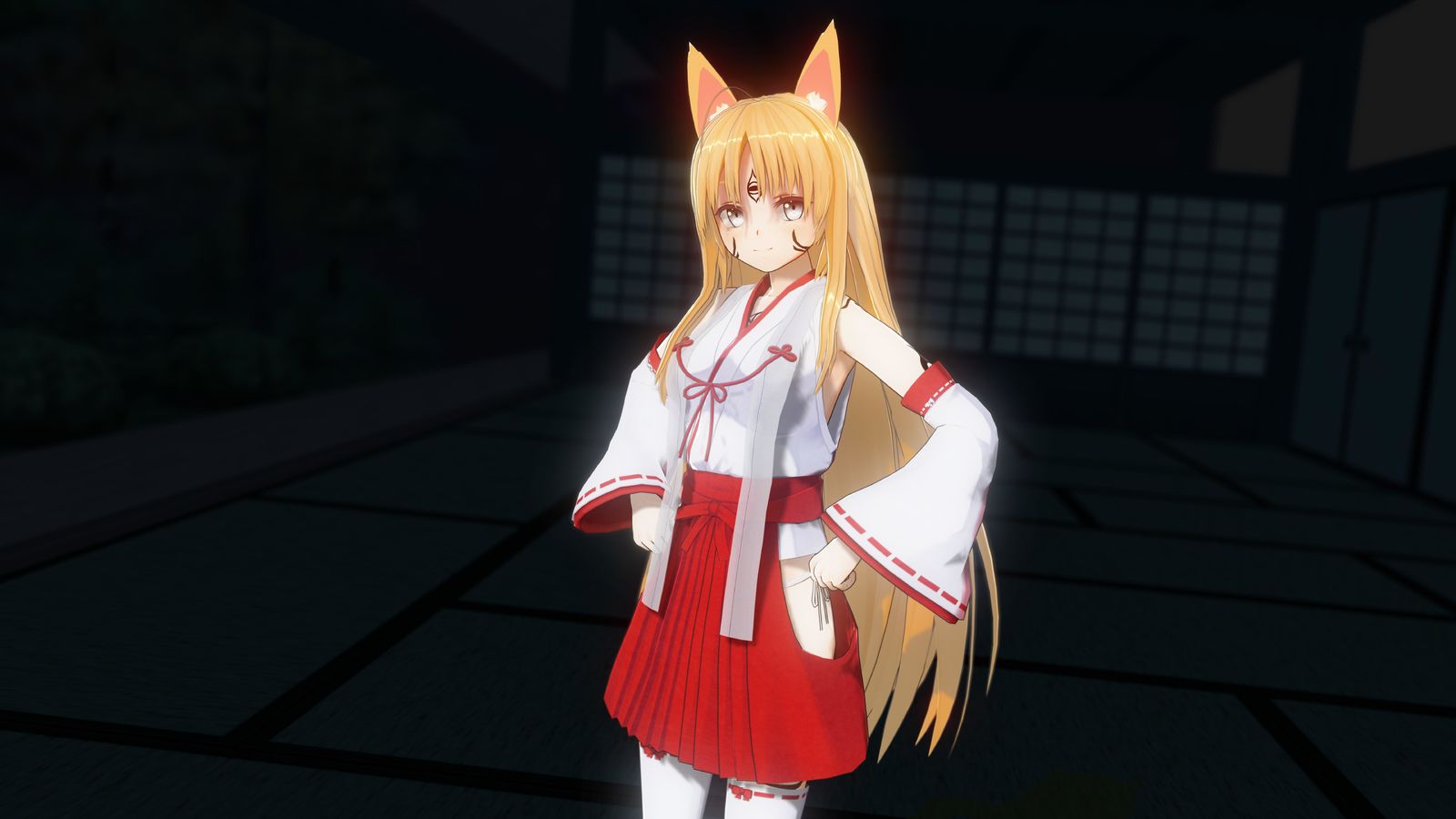 狐狸巫女原创女孩子