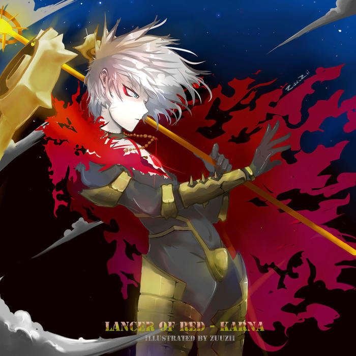 Lancer Of Red - Karna插画图片壁纸