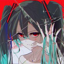 miku 玻璃插画图片壁纸