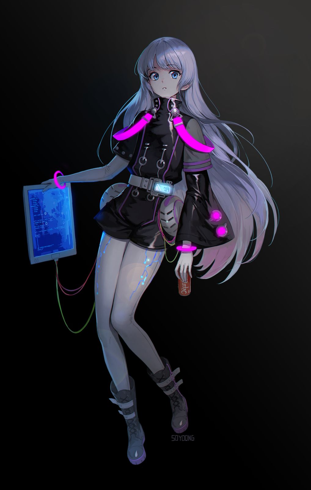 黑客少女赛博朋克