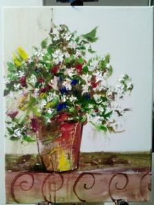 花卉，手绘油画写生插画图片壁纸