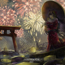 HAPPY NEW YEAR!插画图片壁纸