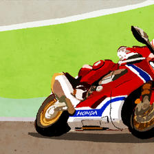本田摩托车插画图片壁纸