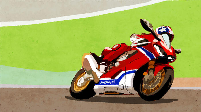 本田摩托车插画图片壁纸