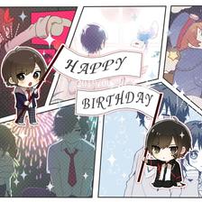 HAPPY BIRTHDAY插画图片壁纸