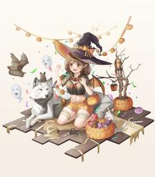 ドタバタ ハロウィーン插画图片壁纸