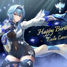 Eula,Happy Birthday‼插画图片壁纸