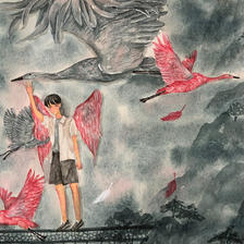 鹤2插画图片壁纸