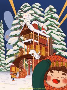 时野和洋子的奇幻寒假（一）插画图片壁纸