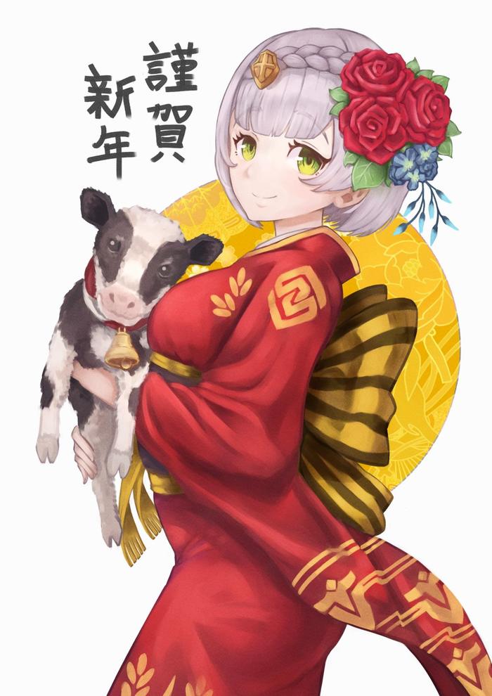 謹賀新年・2021插画图片壁纸