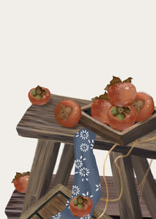 柿柿如意插画图片壁纸