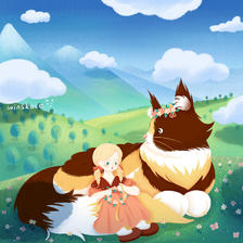 《我亲爱的猫小姐》2插画图片壁纸