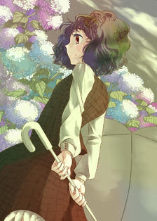 幽香和紫阳花插画图片壁纸