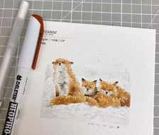 狐狸～-水彩动物插画，商插，绘本，治愈，可爱