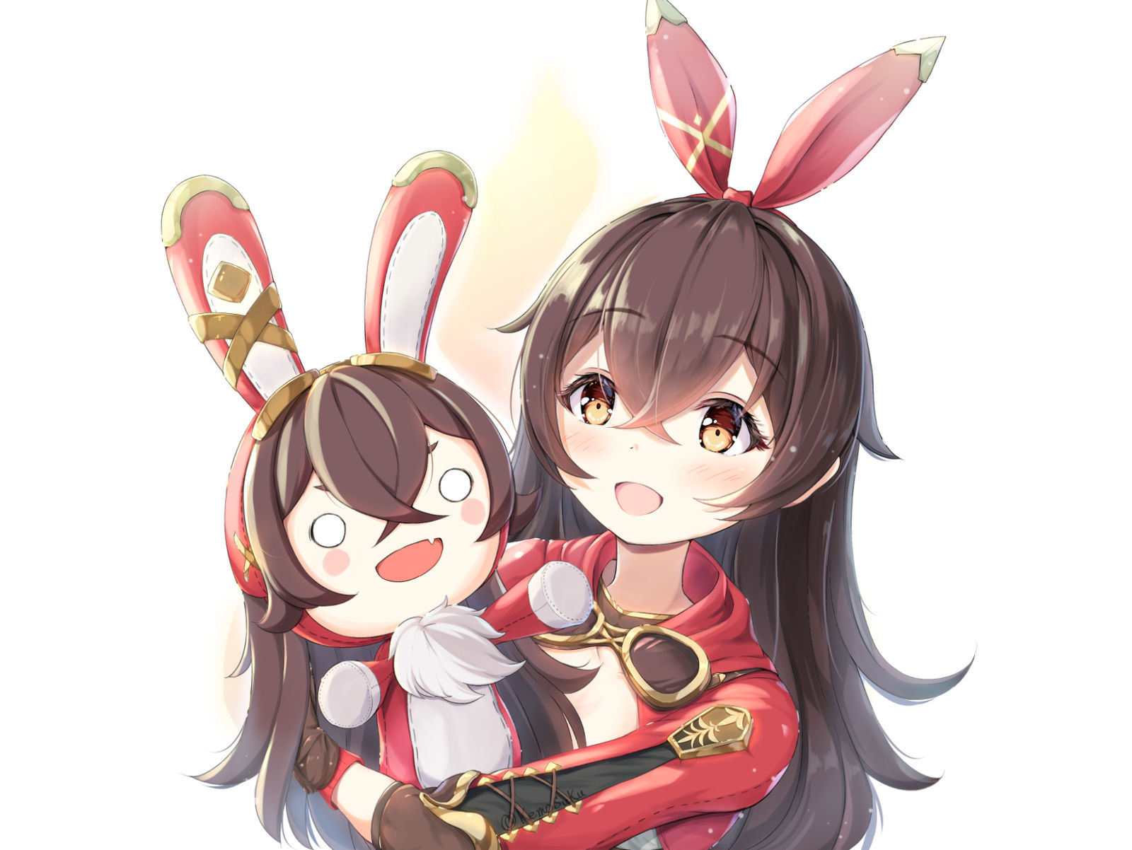 琥珀和兔子伯爵-原神安柏amber-触站