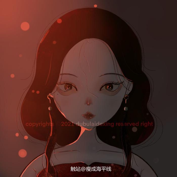 少女头像/迪丽热巴插画图片壁纸