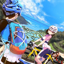 绕东松浦半岛一周自行车旅行插画图片壁纸