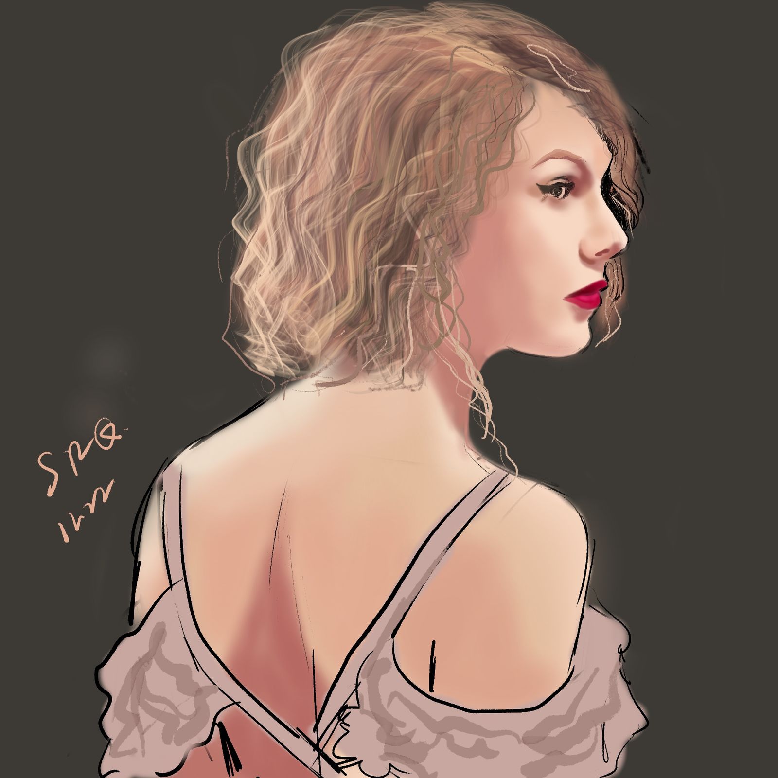 Taylor Swift插画图片壁纸