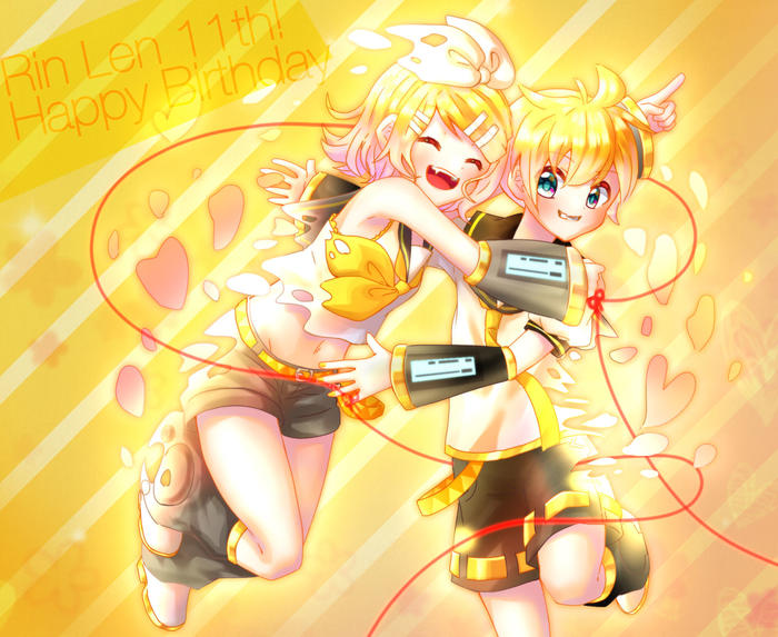 鏡音誕生日 ！！！插画图片壁纸