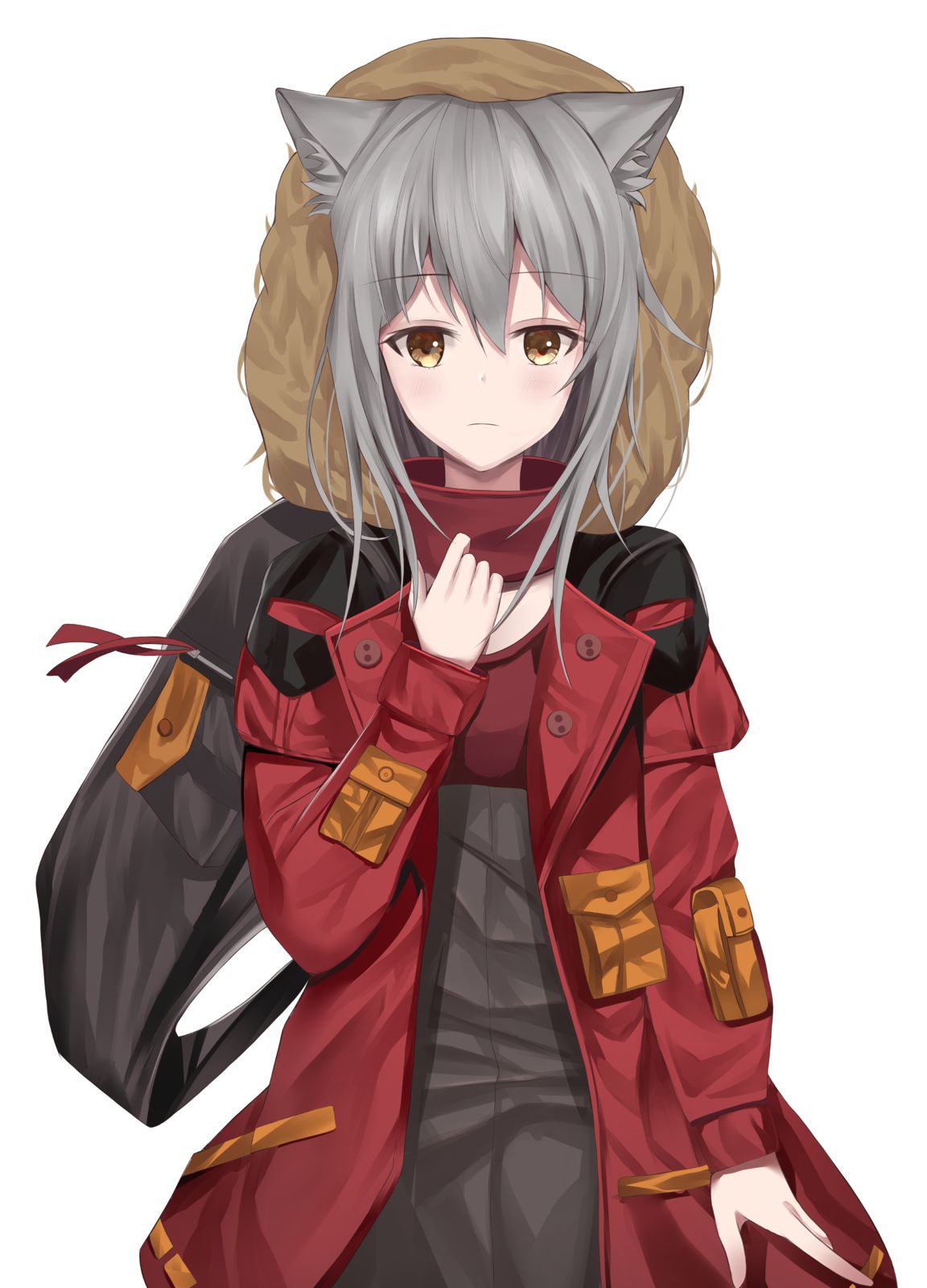 红色插画图片壁纸