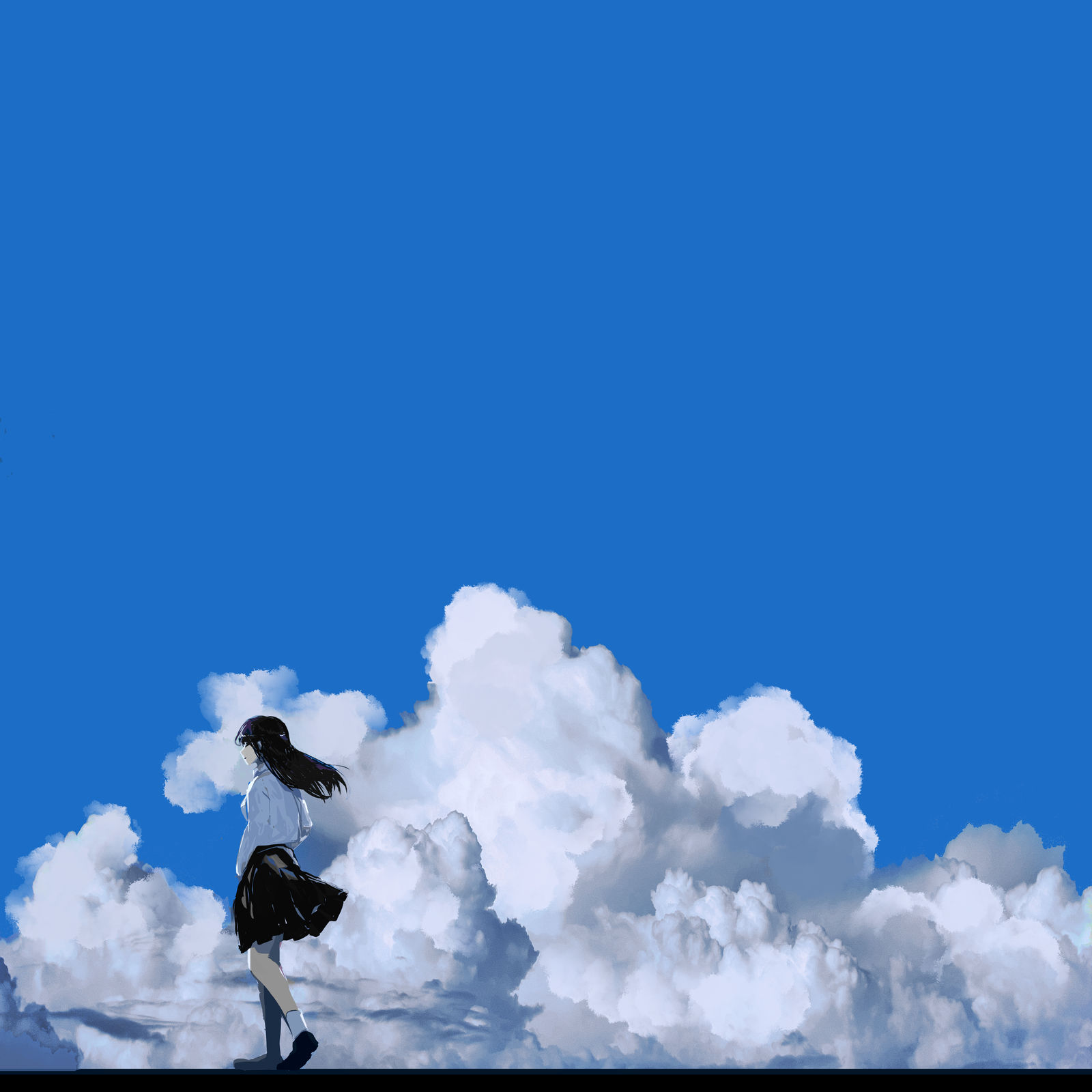 空、雲插画图片壁纸