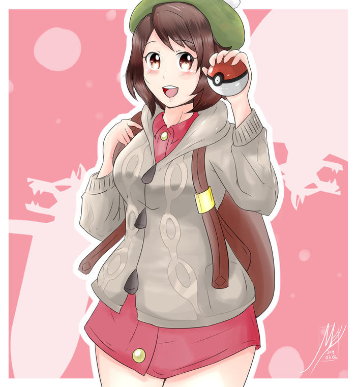 Female trainer pokemon SHSW插画图片壁纸