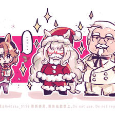 圣诞老人比瓦哈蒂和肯塔基叔叔和雷塔泰西插画图片壁纸