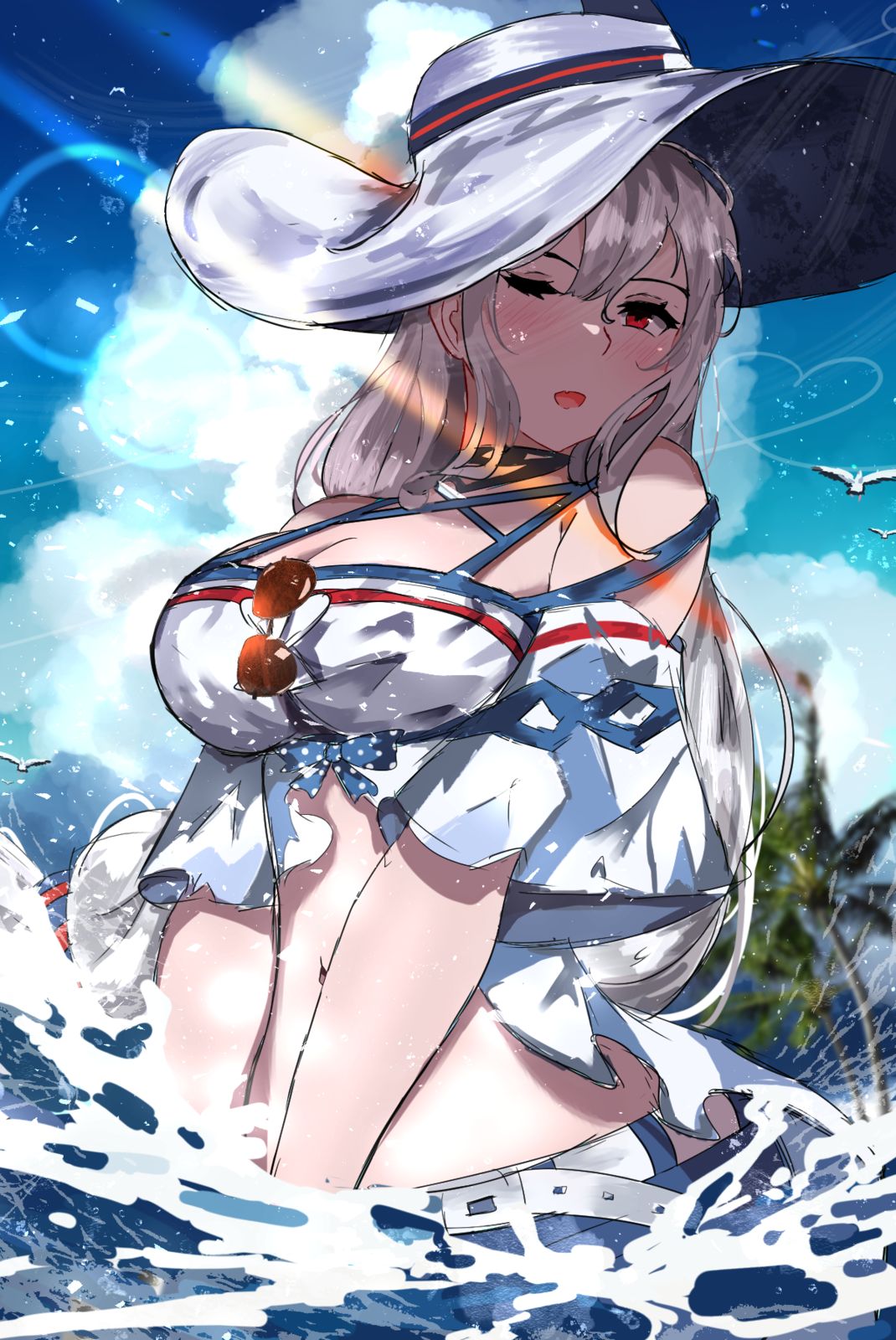 Summer Skadi 斯卡蒂插画图片壁纸