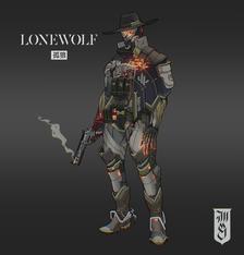 Lonewolf (孤狼）插画图片壁纸