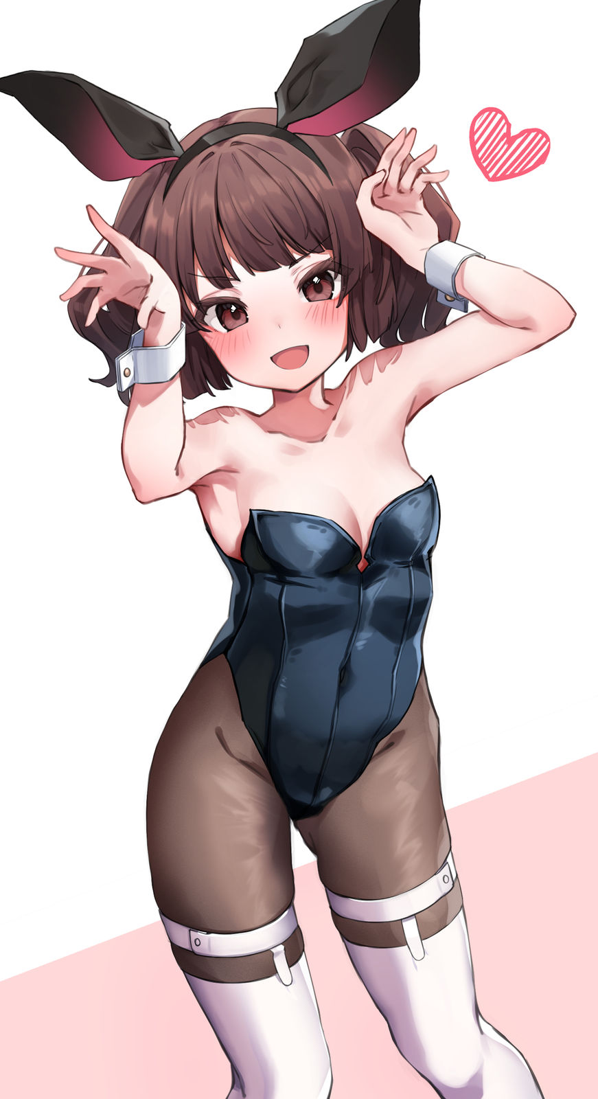 东北白兔插画图片壁纸