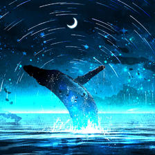 星之鲸插画图片壁纸