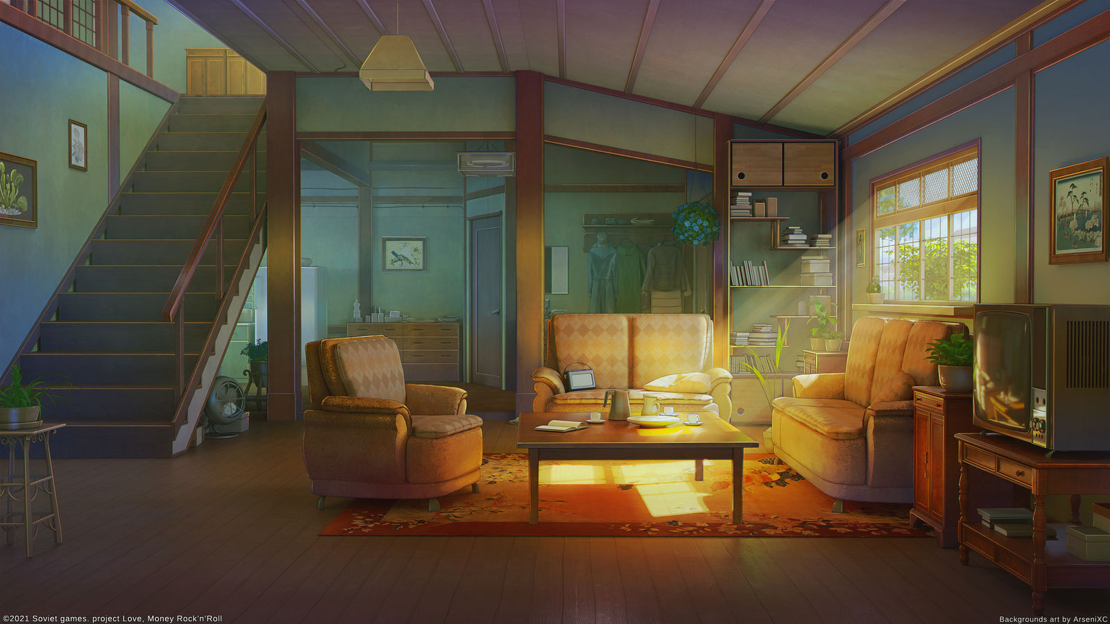 Himitsu house interior插画图片壁纸