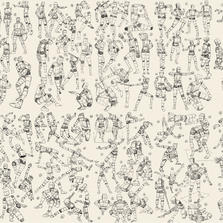 100个人体方块人练习插画图片壁纸