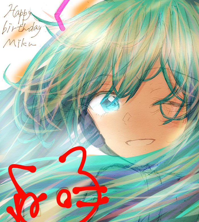 初音生日②插画图片壁纸