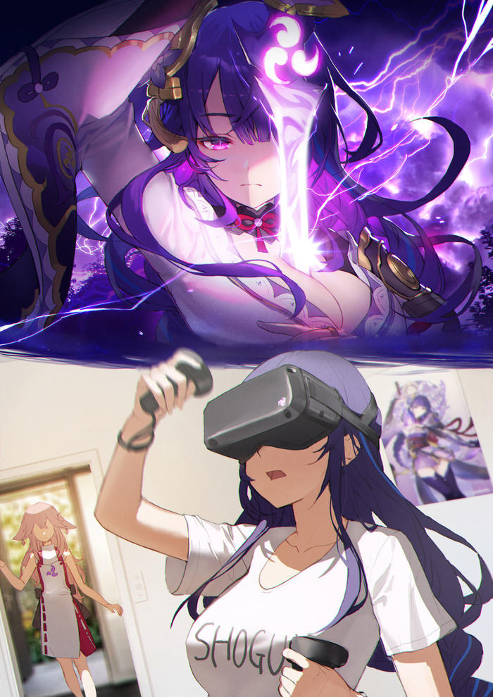 VR raiden插画图片壁纸