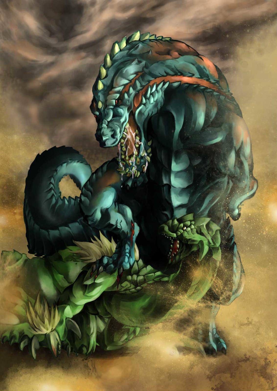 怪物的生态-贪食的恐怖王插画图片壁纸