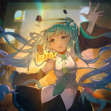 初音未来的消失。插画图片壁纸