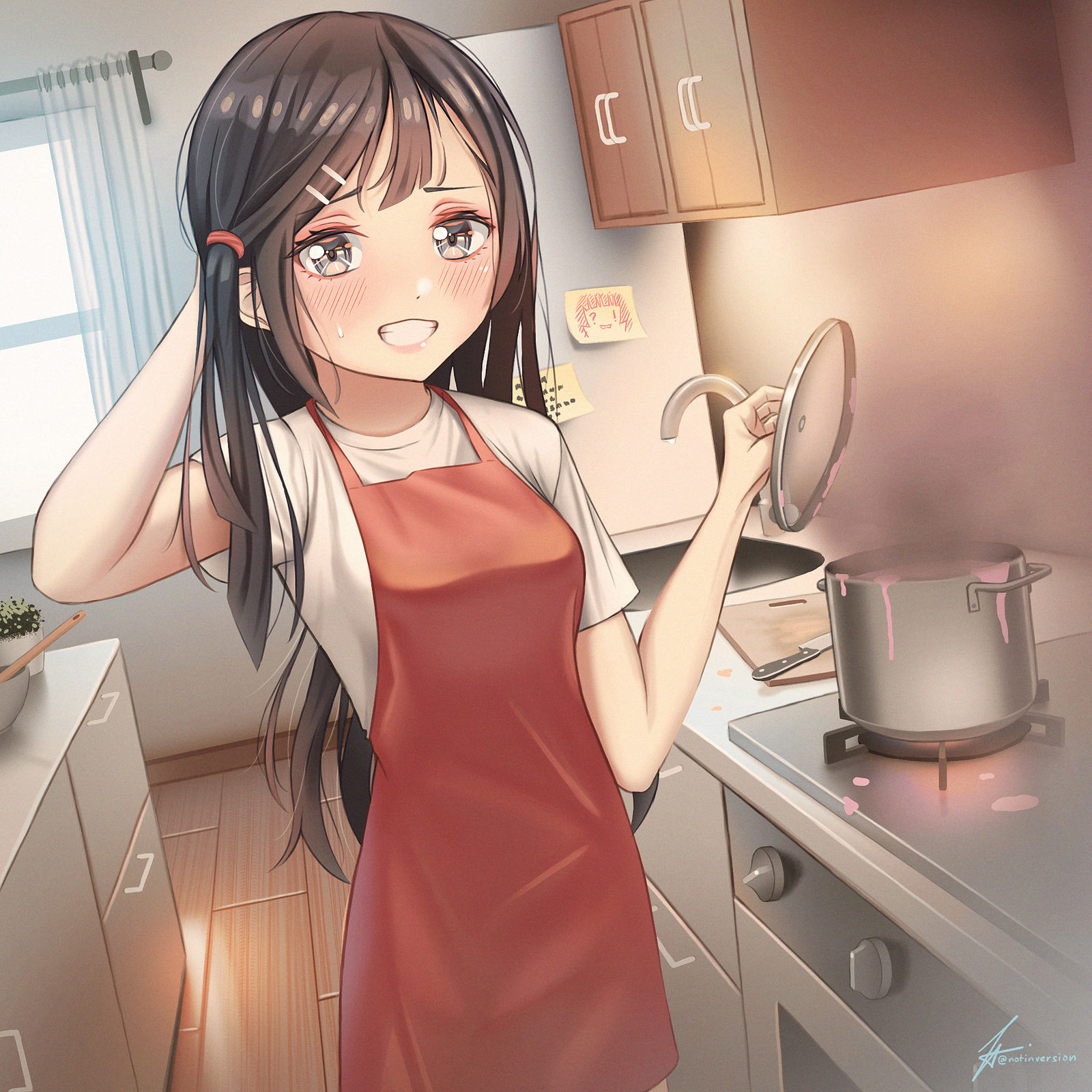 Setsuna cooking插画图片壁纸