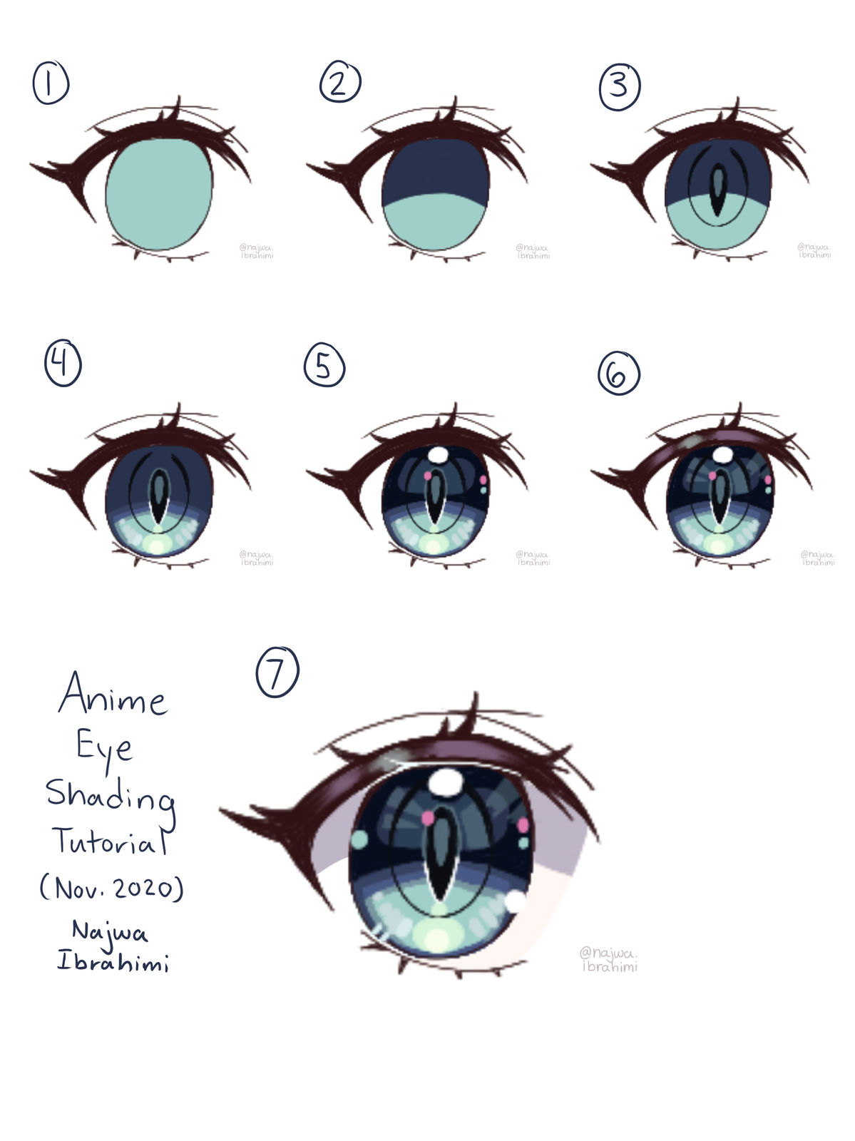 Anime Eye Shading Styles插画图片壁纸