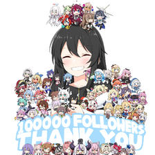 100k Twit follower Thank you!!!插画图片壁纸