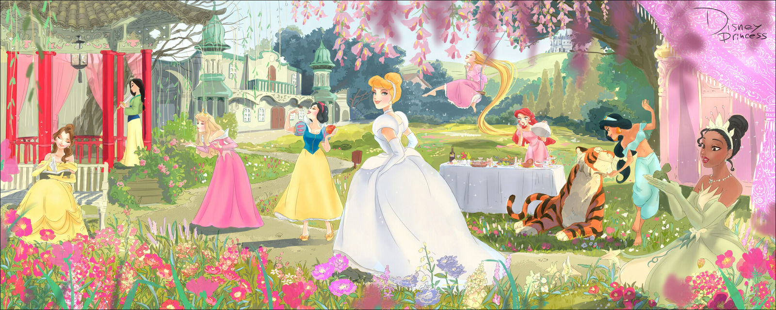 Disney princess插画图片壁纸