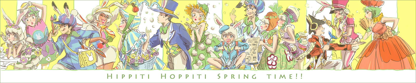 Hippiti Hoppiti spring time!插画图片壁纸