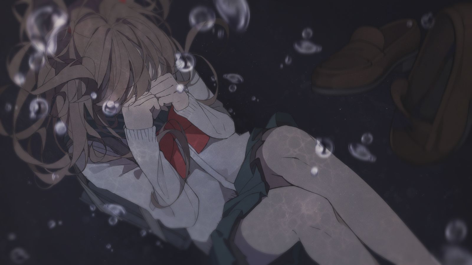 坠落女孩子水手服