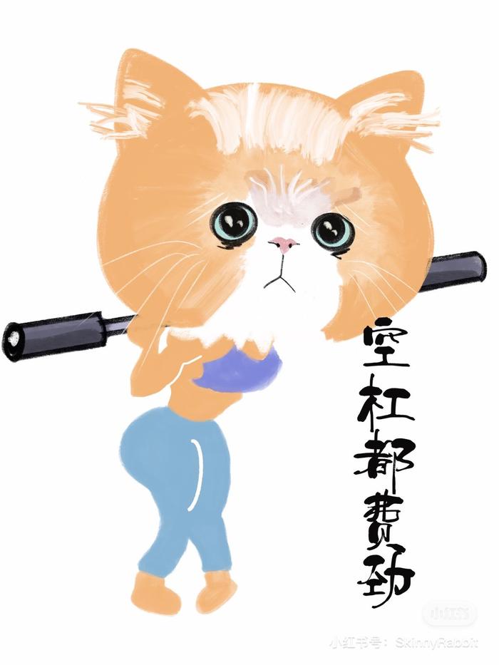 不认真画猫插画图片壁纸