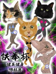 不认真画猫插画图片壁纸